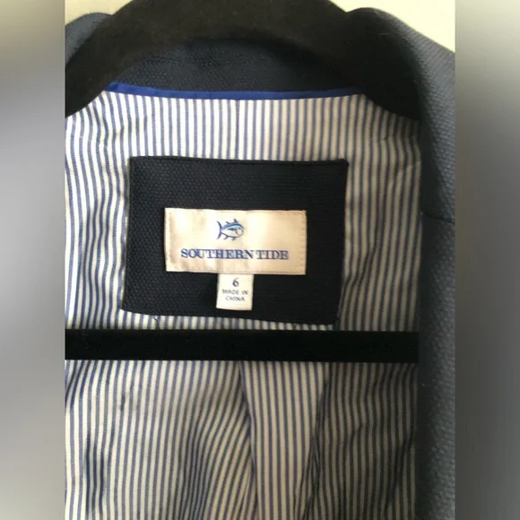Southern Tide Navy Textured Blazer - Picture 8 of 14